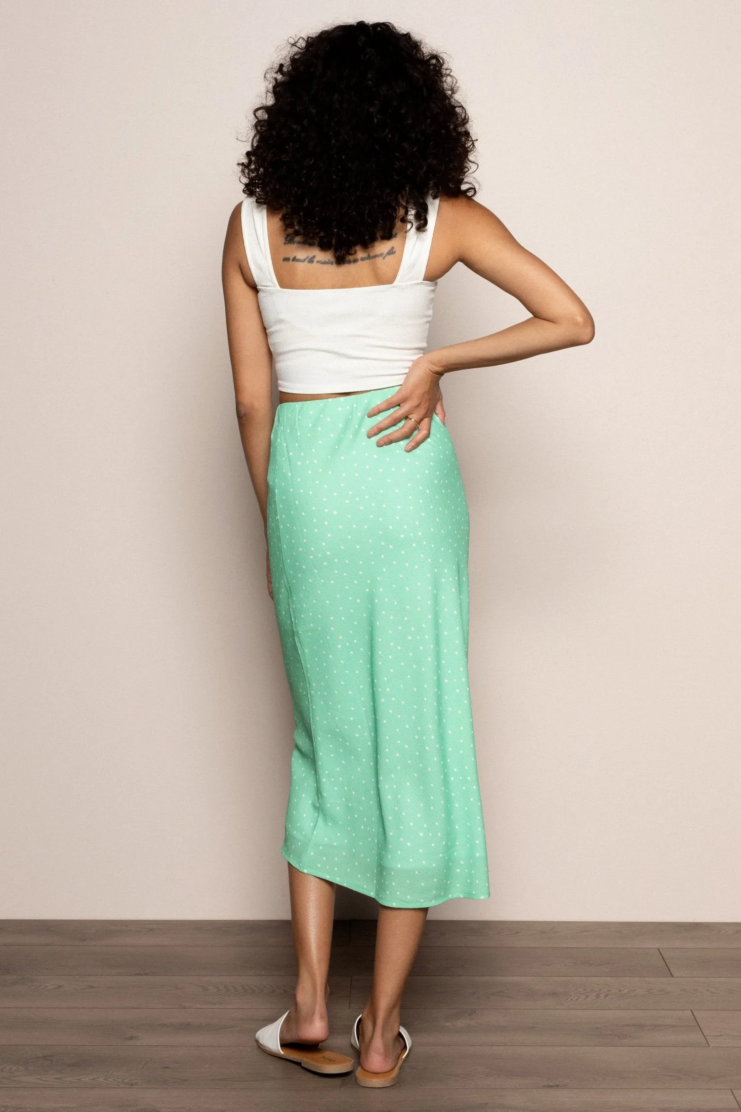 Stellar Midi Skirt in Green