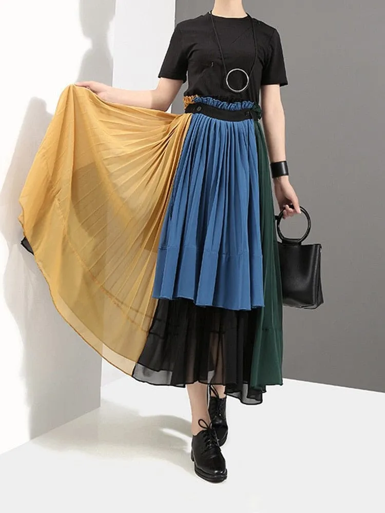 Tricolor Layered Skirt | Millennials