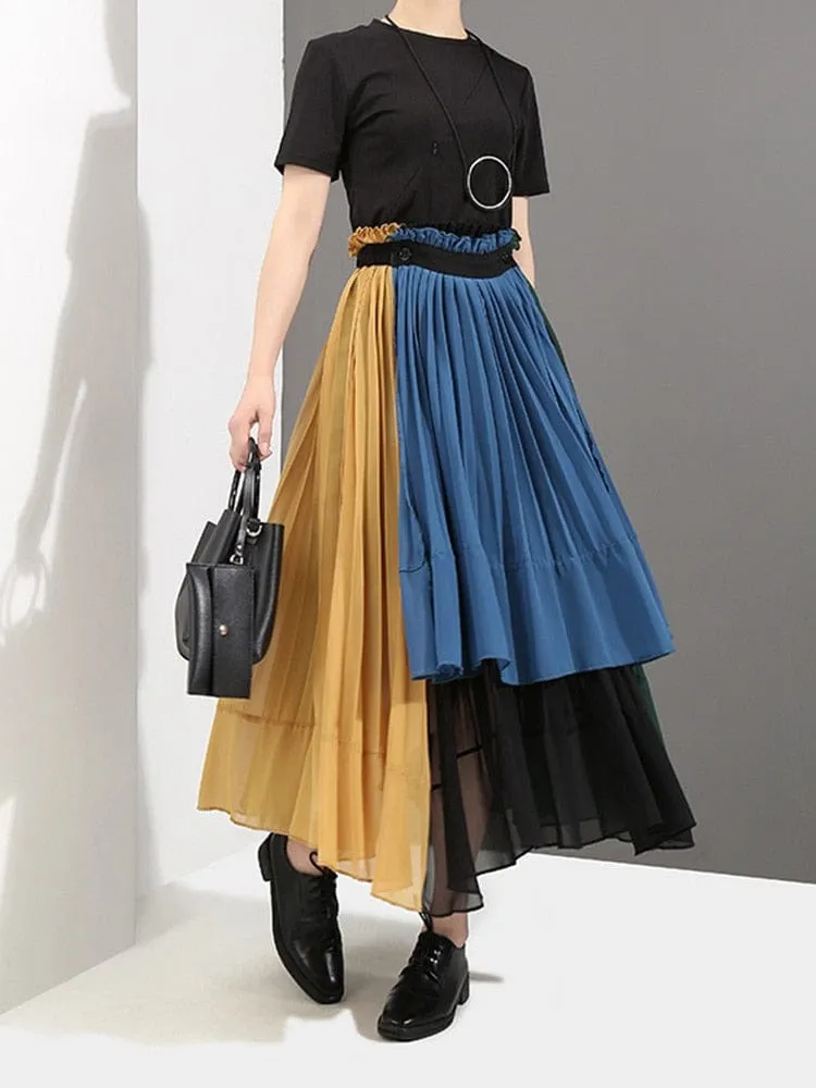 Tricolor Layered Skirt | Millennials