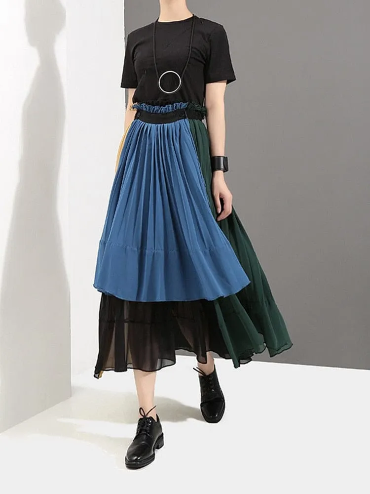 Tricolor Layered Skirt | Millennials