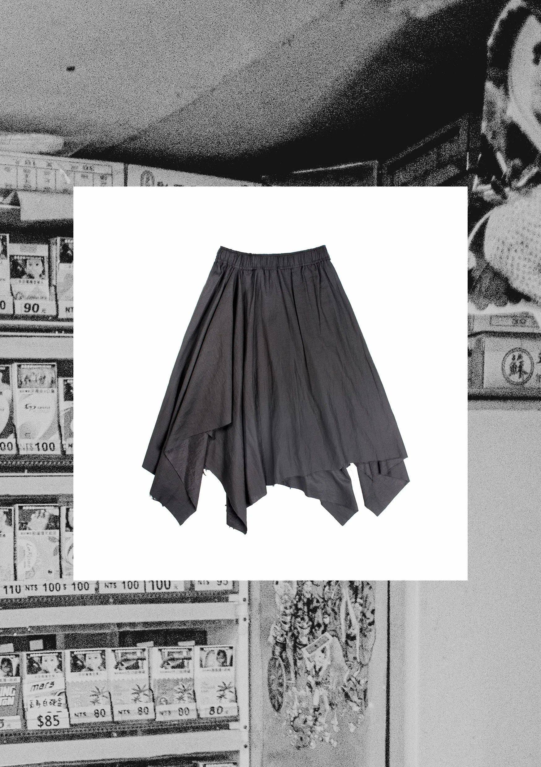 Unhem Draping Skirt