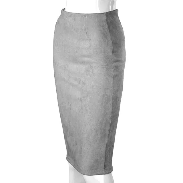 Vintage Suede Split Thick Stretchy Skirts