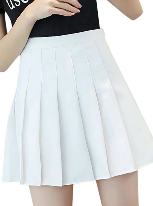 WOMEN'S FASHION SLIM WAIST CASUAL TENNIS SKIRTS