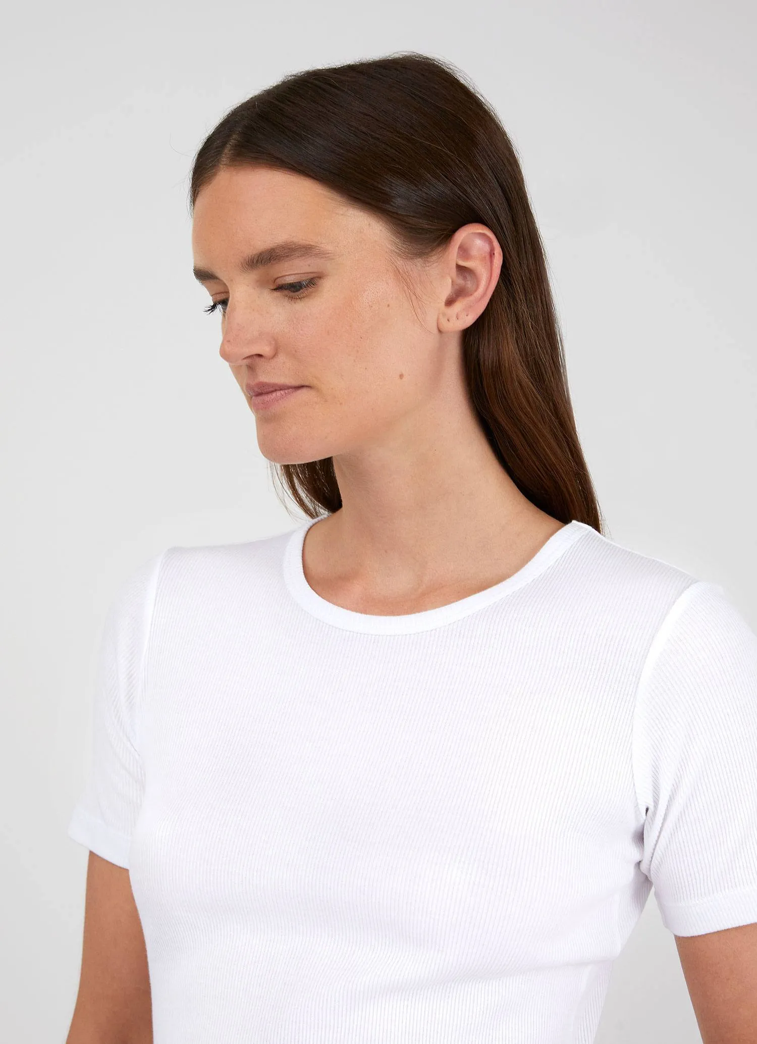 Women's Rib T-shirt in White